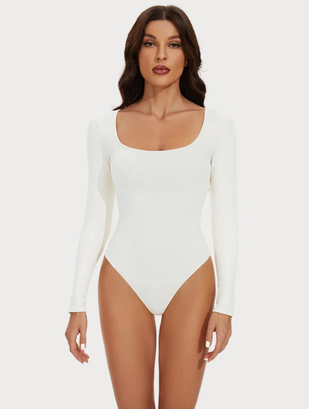 Langærmet g-streng-bodysuit