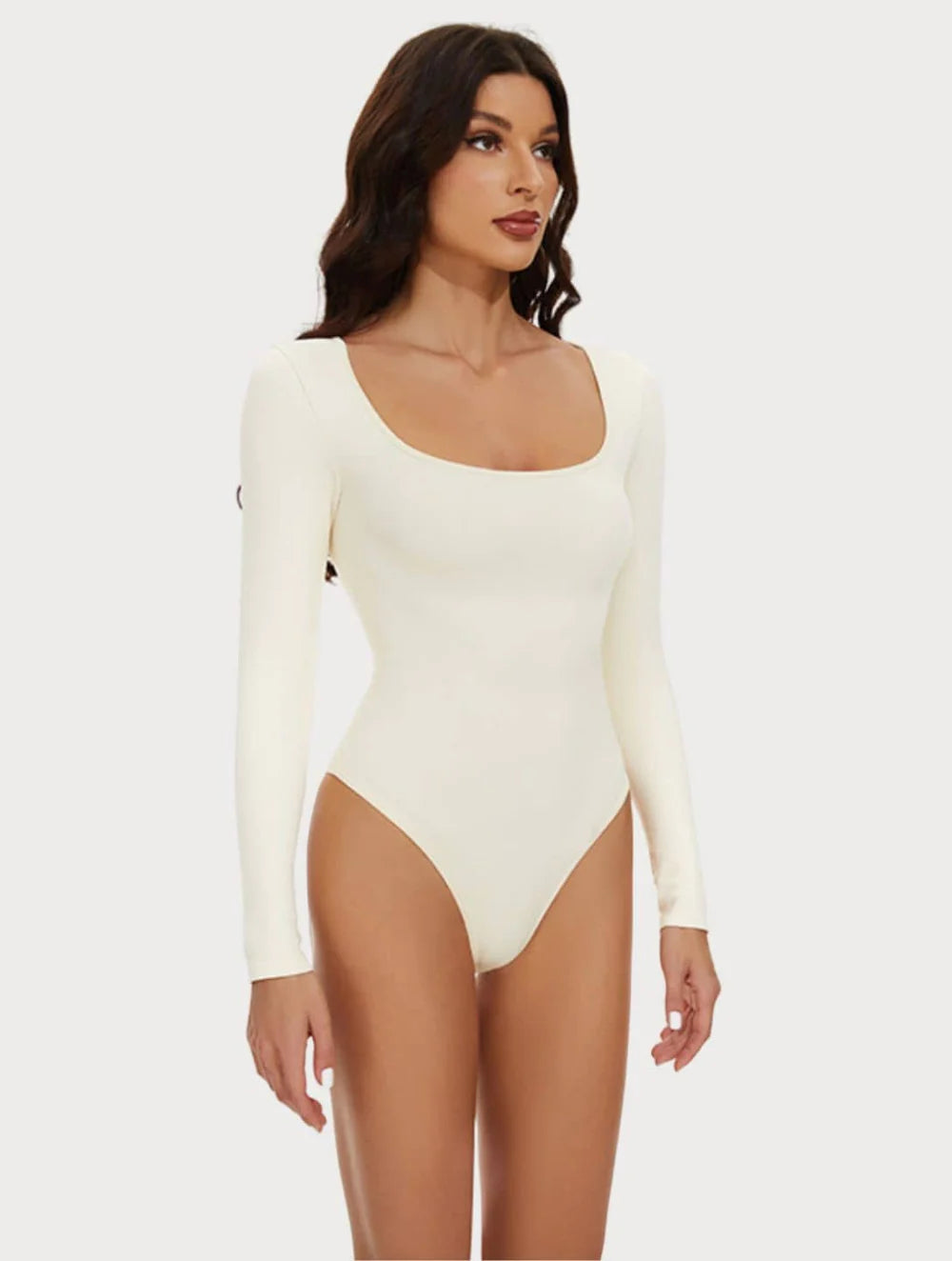 Langærmet g-streng-bodysuit